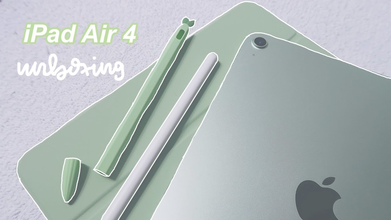 ✨🍏 ipad air 4 (green) unboxing | apple pencil 2 + accessories 🕊