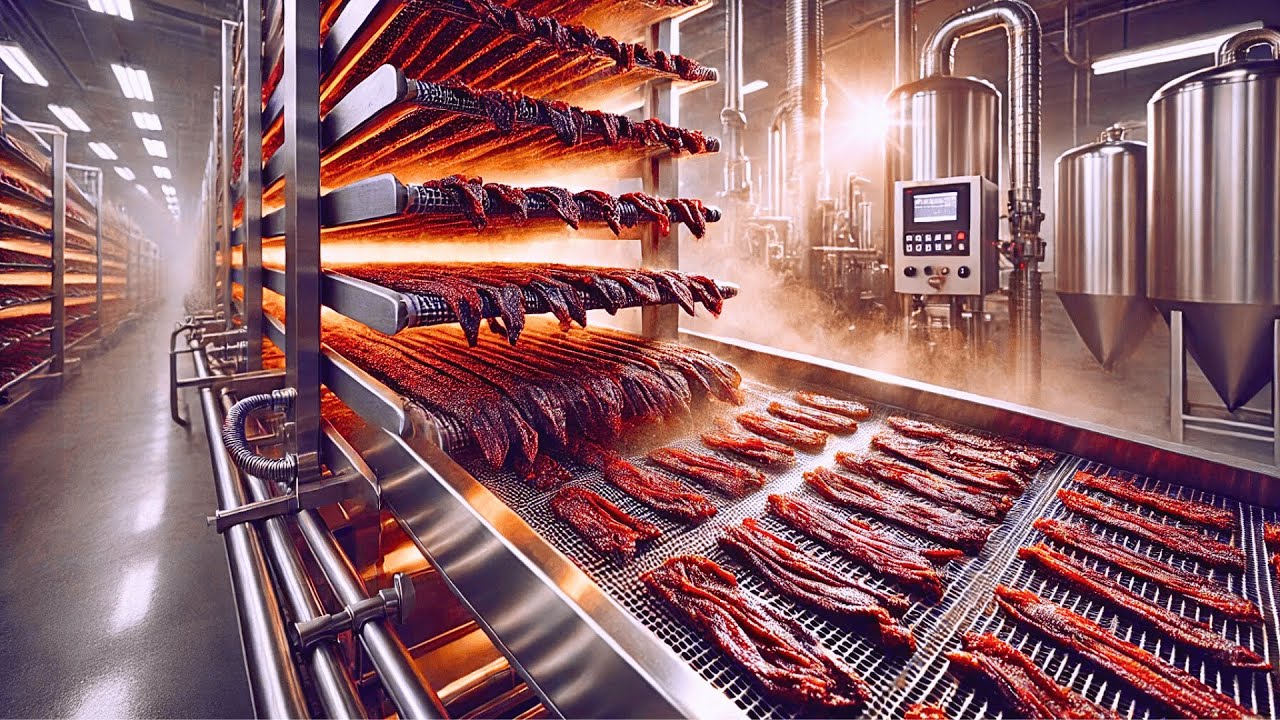 Como Se Hace La Carne Seca / Proceso De Fábrica De Cecina Seca
