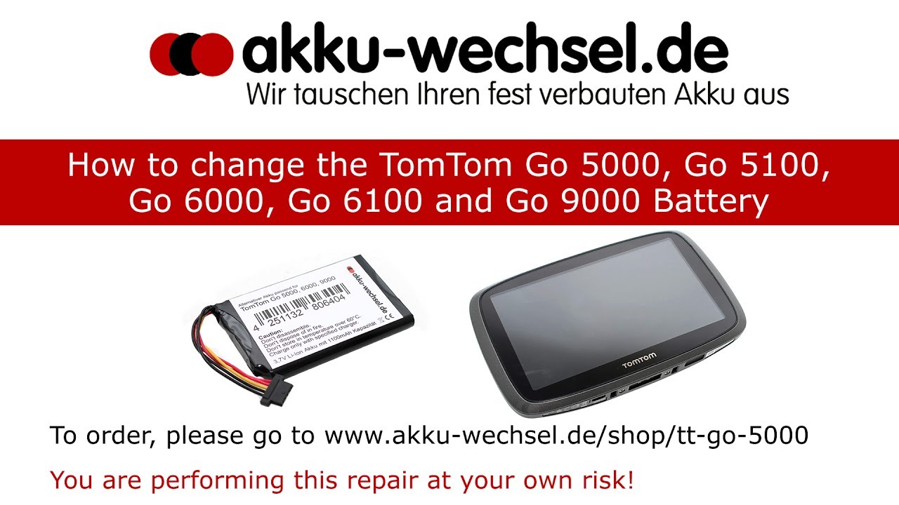 🔋 Akku-Wechsel beim TomTom Go 5000, 5100, 6000, 6100, 9000 – Schritt-für-Schritt Anleitung 🚗