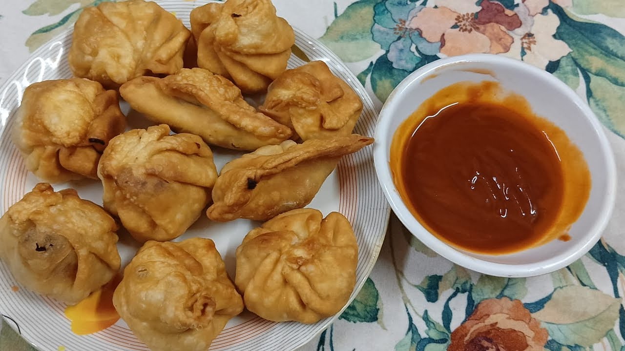 # chicken fried momos 