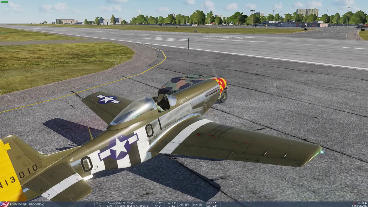 DCS World P-51D Mustang. Обучение 03 : Руление