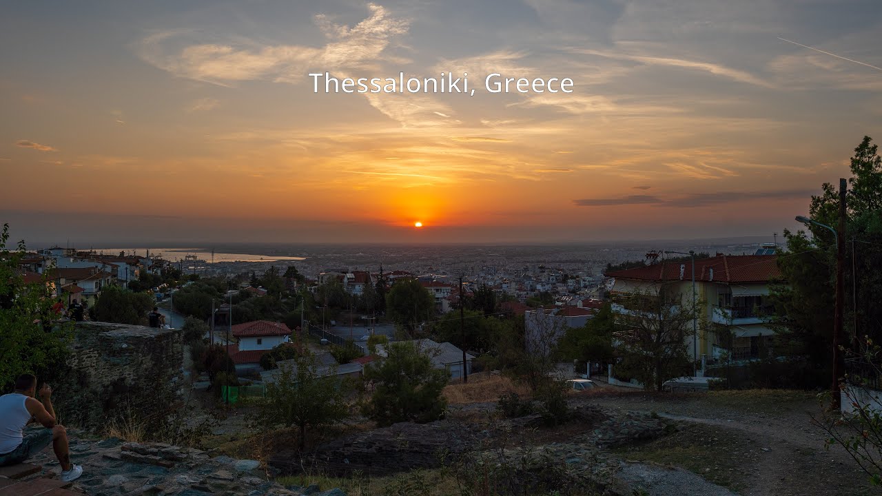 Sunset view from Heptapyrgion Castle, Thessaloniki Greece #timelapse #sunset #thessaloniki