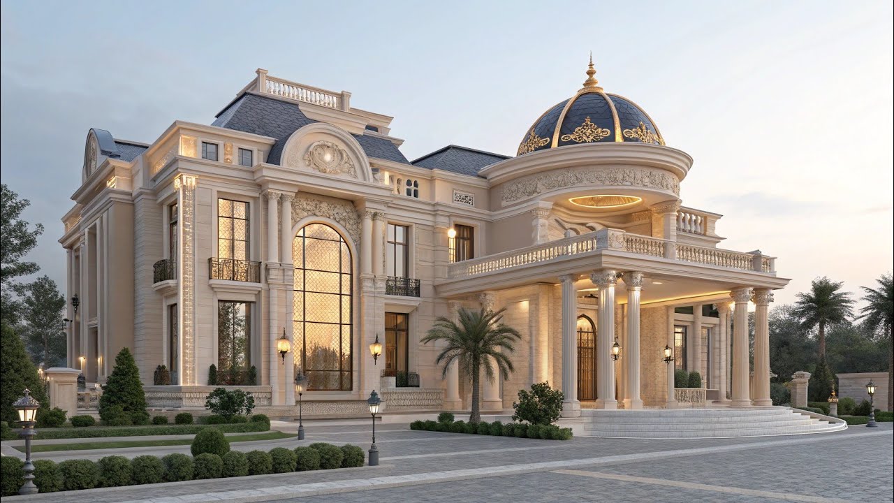 🤯Luxury Classical🤯 Palace Mansion 👑 Stunning 🌳Royal🌱 Exterior Tour🏛️@Dream-House_Tour 