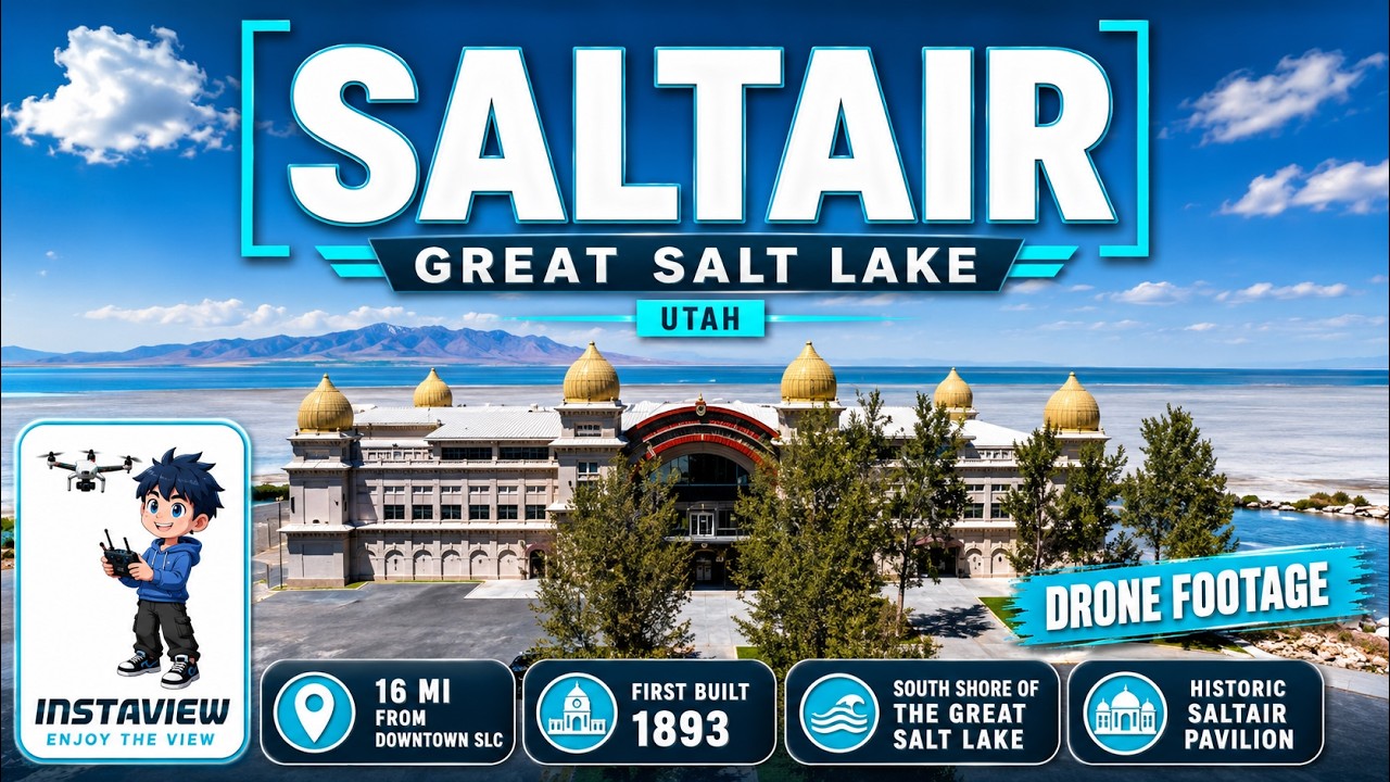 Saltair - Great Salt Lake Drone Flight 🇺🇸