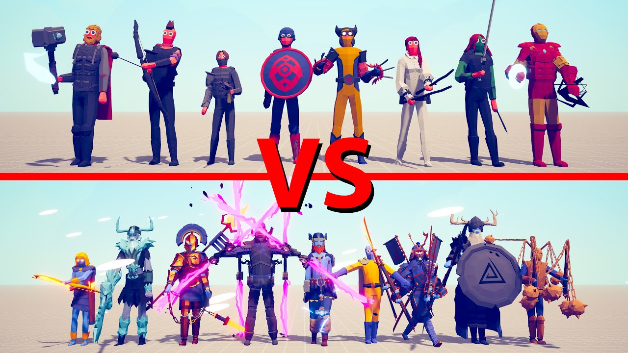 MARVEL Team vs HIDDEN UNITS Team - Totally Accurate Battle Simulator TABS