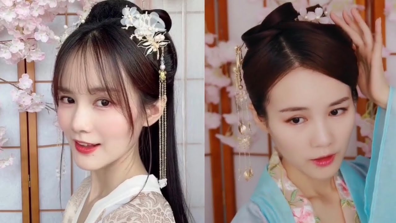 Beautiful Chinese old traditional hairstyles tutorial 💋