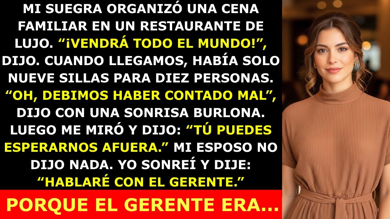 Mi Suegra Quería Que Me Quedara Afuera en una Cena de Lujo — Sonreí y Llamé al Gerente, Porque...
