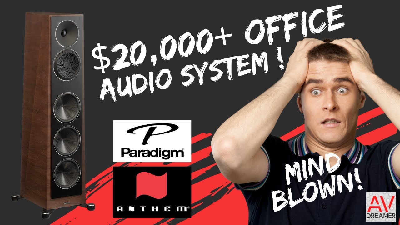 $20,000+ Office System! Paradigm Founders 100F Speakers - Anthem STR Processor - 1000W Amps