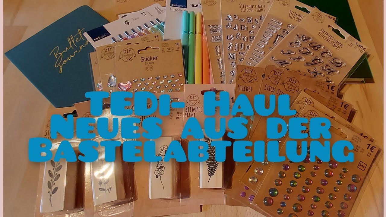 TEDI-HAUL mit Rundgang in der Bastelabteilung tolle neue Stempel und Enamaldots 🫶🫶 jetzt mit Ton 🙈