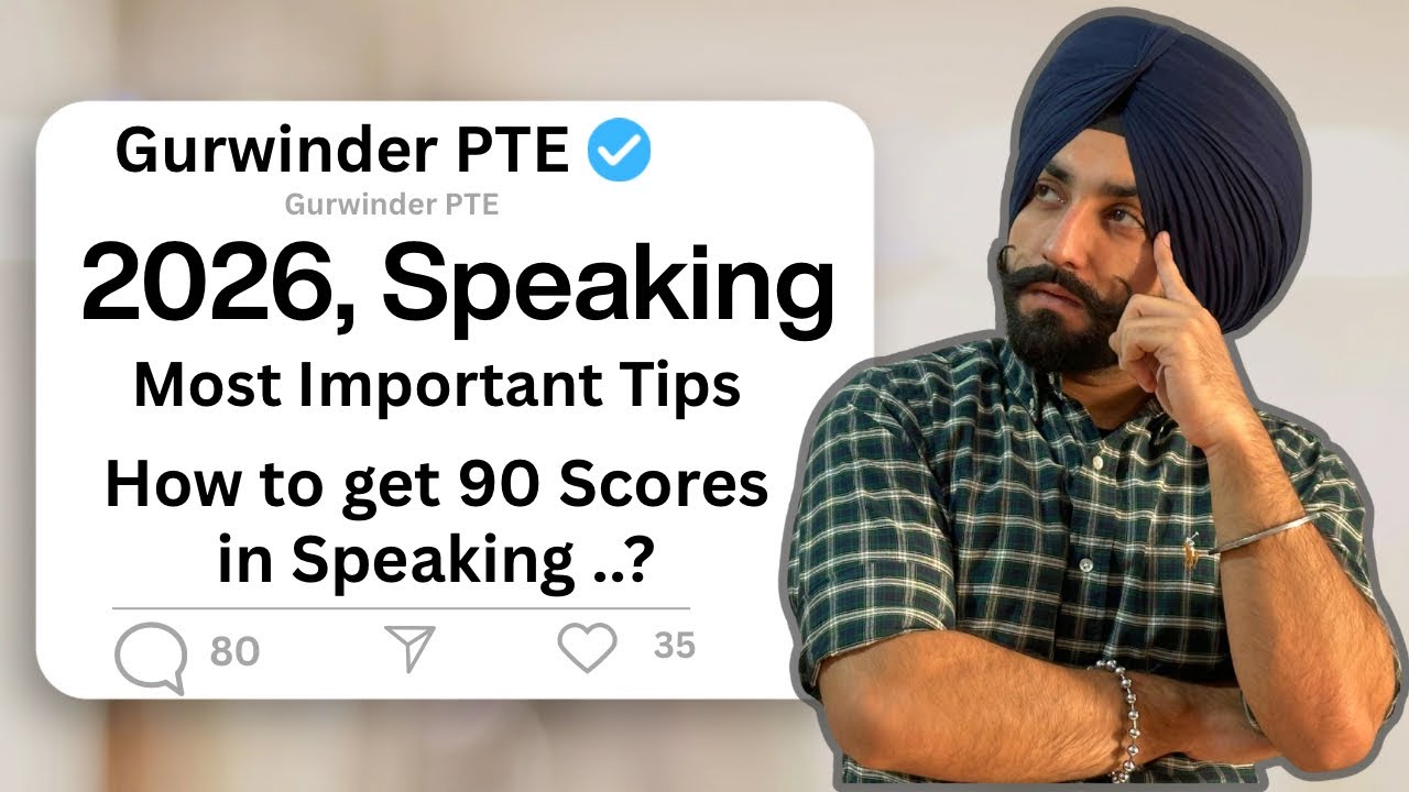 PTE Speaking tips strategies and templates, how to get 90 Scores in speaking, 2026 ( Gurwinder PTE