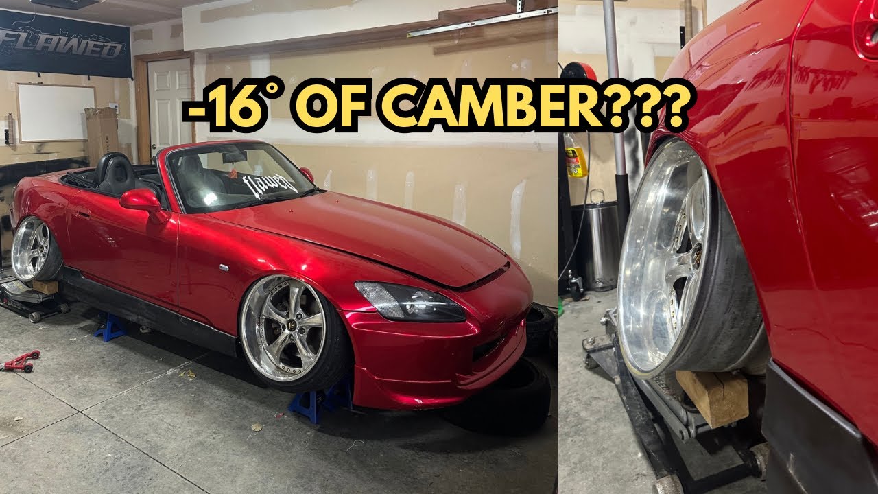 -16 CAMBER ON THE S2000 + NEW KBD SIDE SKIRTS 