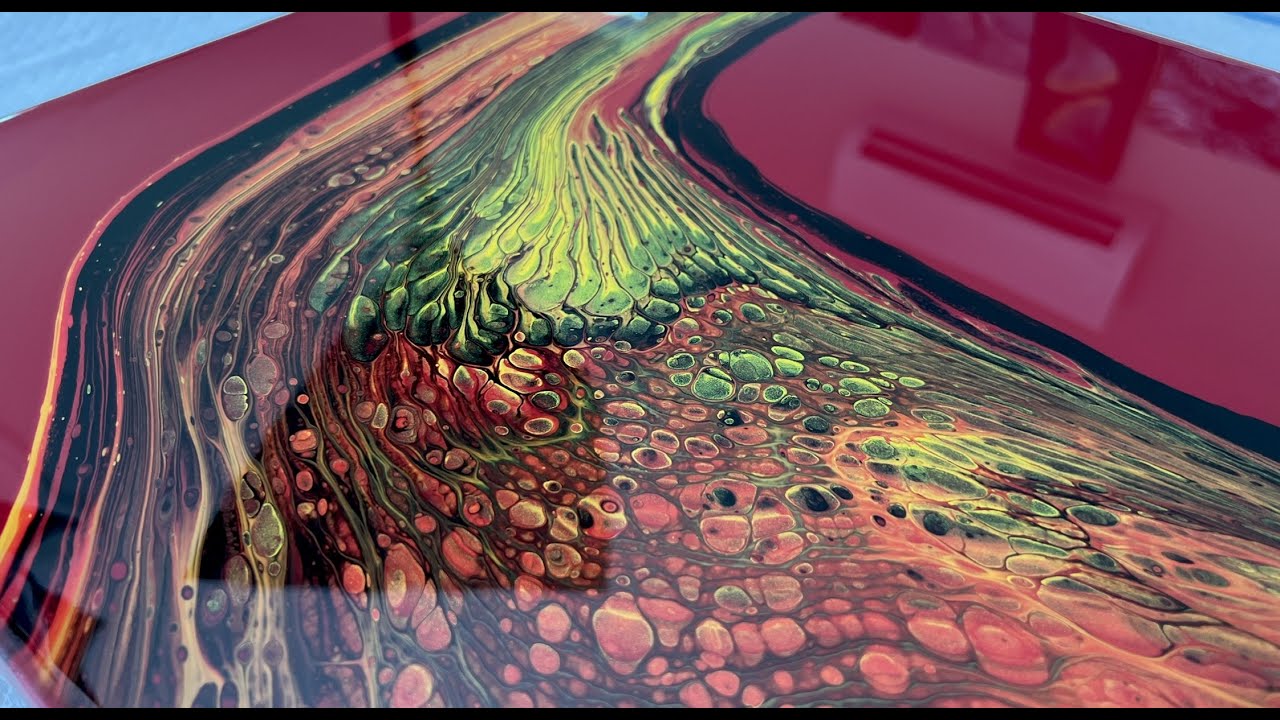 I HAD TO WORK FOR IT  LOVELY RING POUR  Acrylic Pour Painting, Flow Art, Fluid Art Technique,