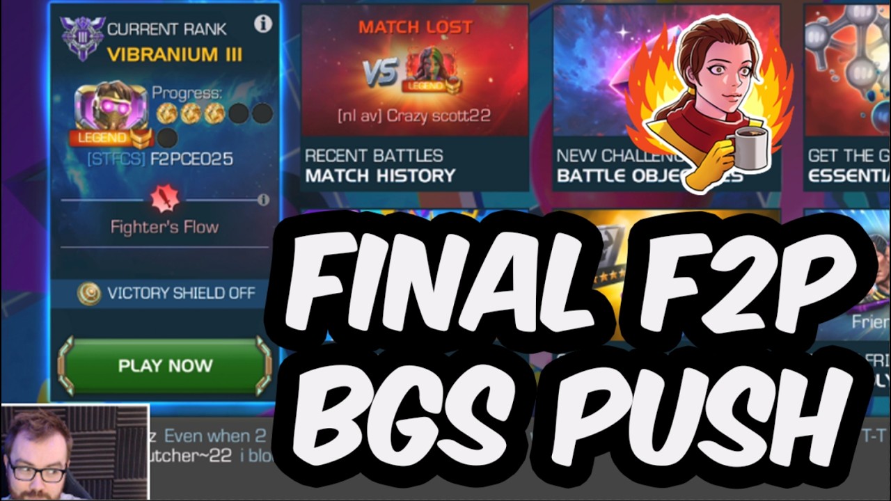 Финальный рывок F2P-аккаунта в &laquo;Вибраниум&raquo; на Battlegrounds за &laquo;Звездный кованый клинок&raquo; &mdash; Marvel...