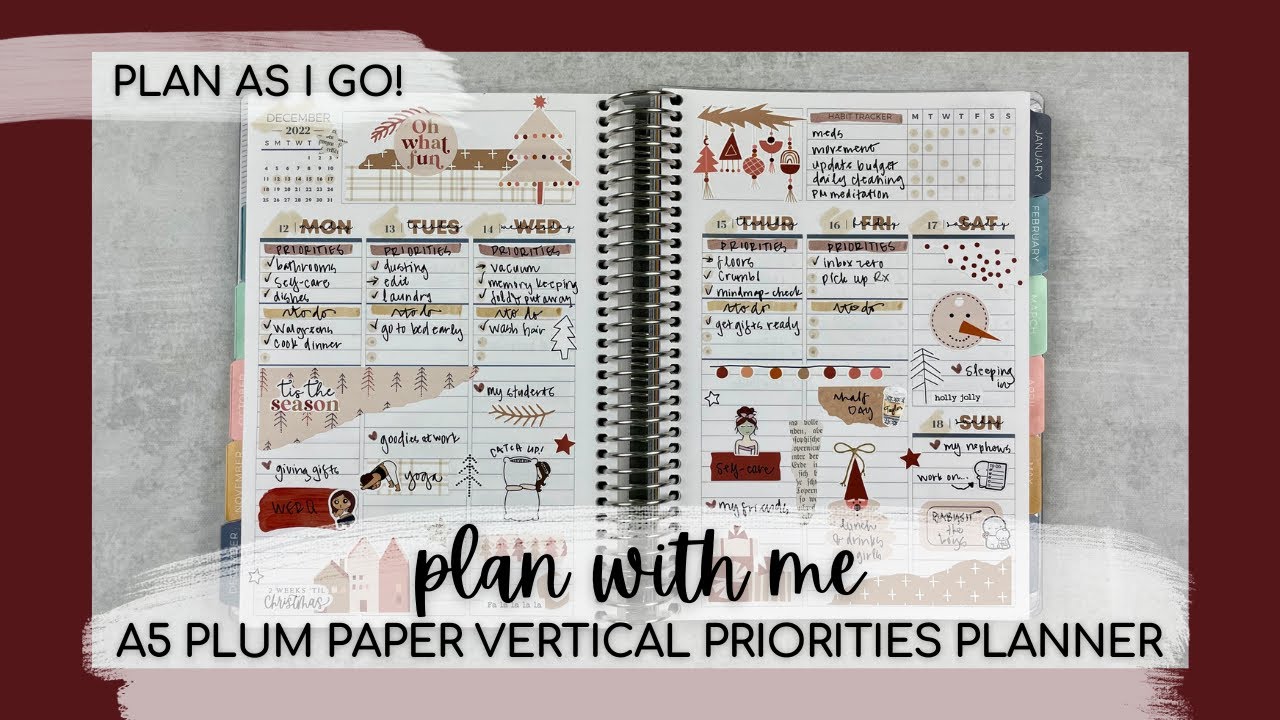 PLAN WITH ME | the last spread in my plum paper vertical priorities until i switch to the undated!