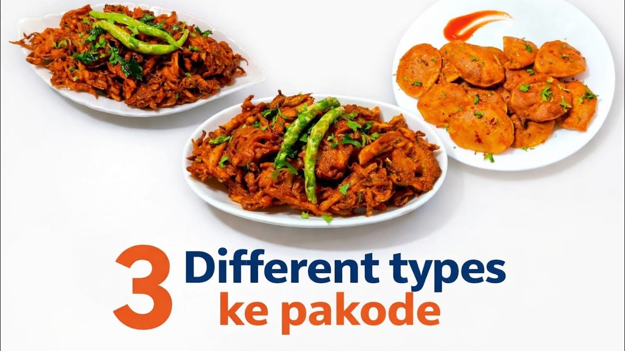 3 Different types ke pakode banane ki recipe|Aalu ke pakode|piyaz ke pakode|Aalu our piyaz ke pakode