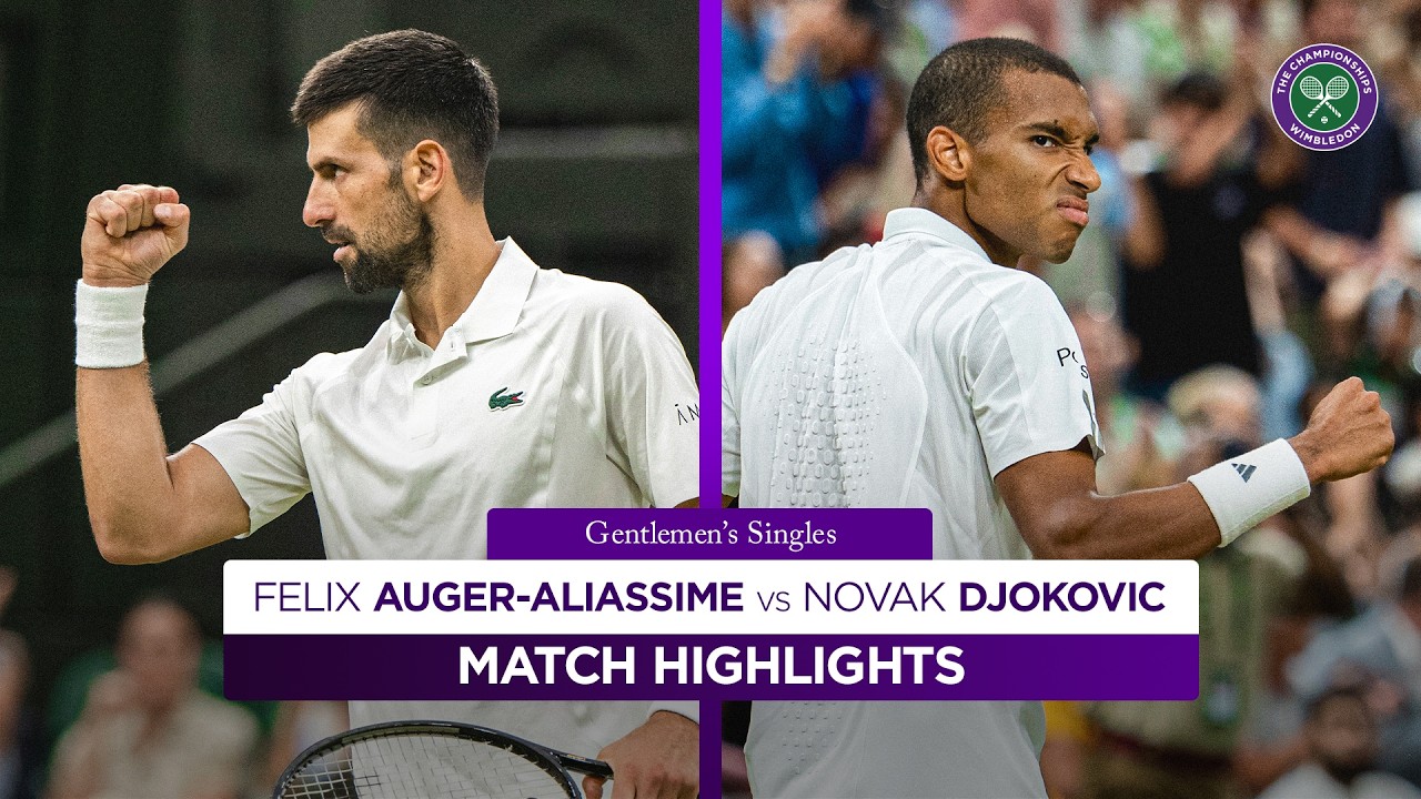 Five-hour EPIC 😱 | Felix Auger-Aliassime v Novak Djokovic | Highlights | Wimbledon 2026