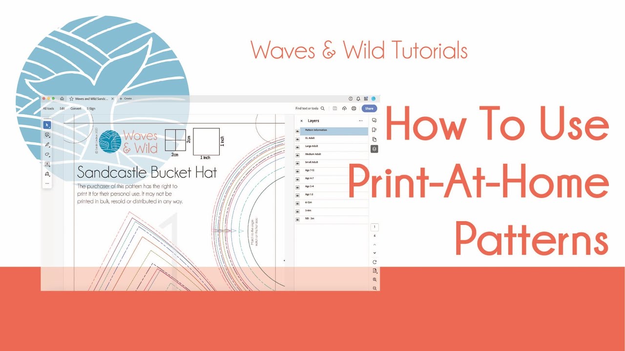 Waves & Wild Tutorials: How to use a print-at-home pdf pattern