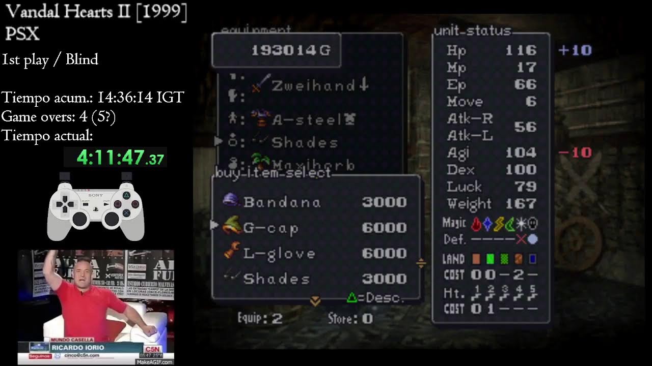 Vandal Hearts II (PSX) - 1st/blind playtrú y un tecito, es una vida apacible... [Pt. 7]