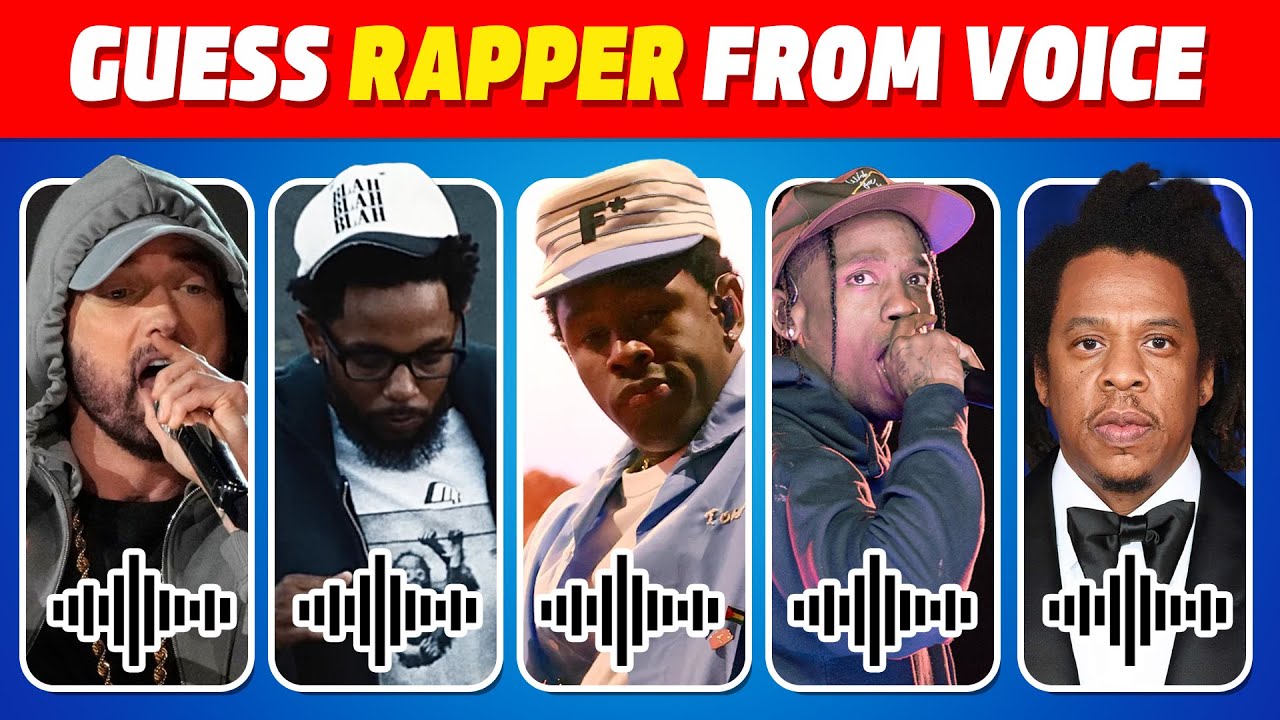 Guess the rapper from voice | Guess the voice quiz | Rappers Songs Quiz 2025 | Guess who's singing