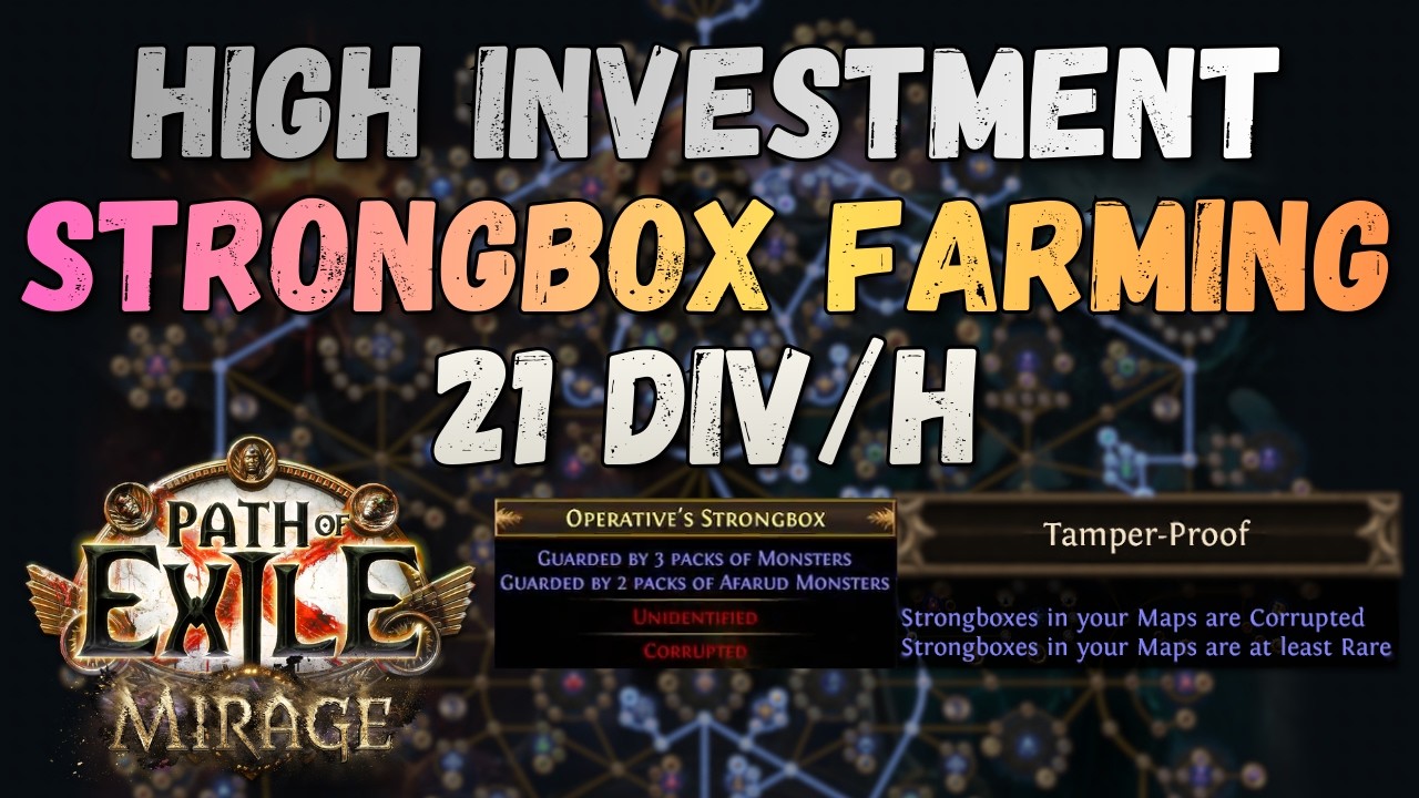 High Investment Strongbox Farming – 21 Divines/Hour Test (PoE 3.28)