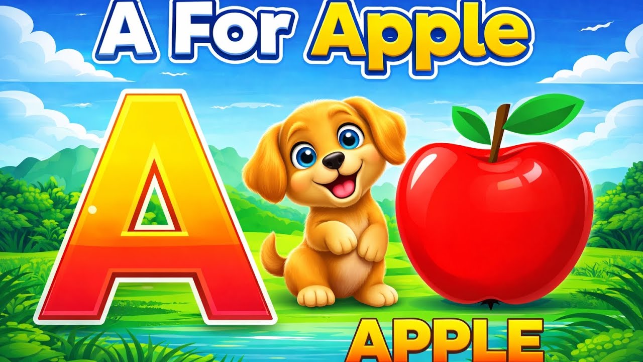 A For Apple🍎| B For Boll ⚽| ABCD. Nursery Rhymes learning Video ||