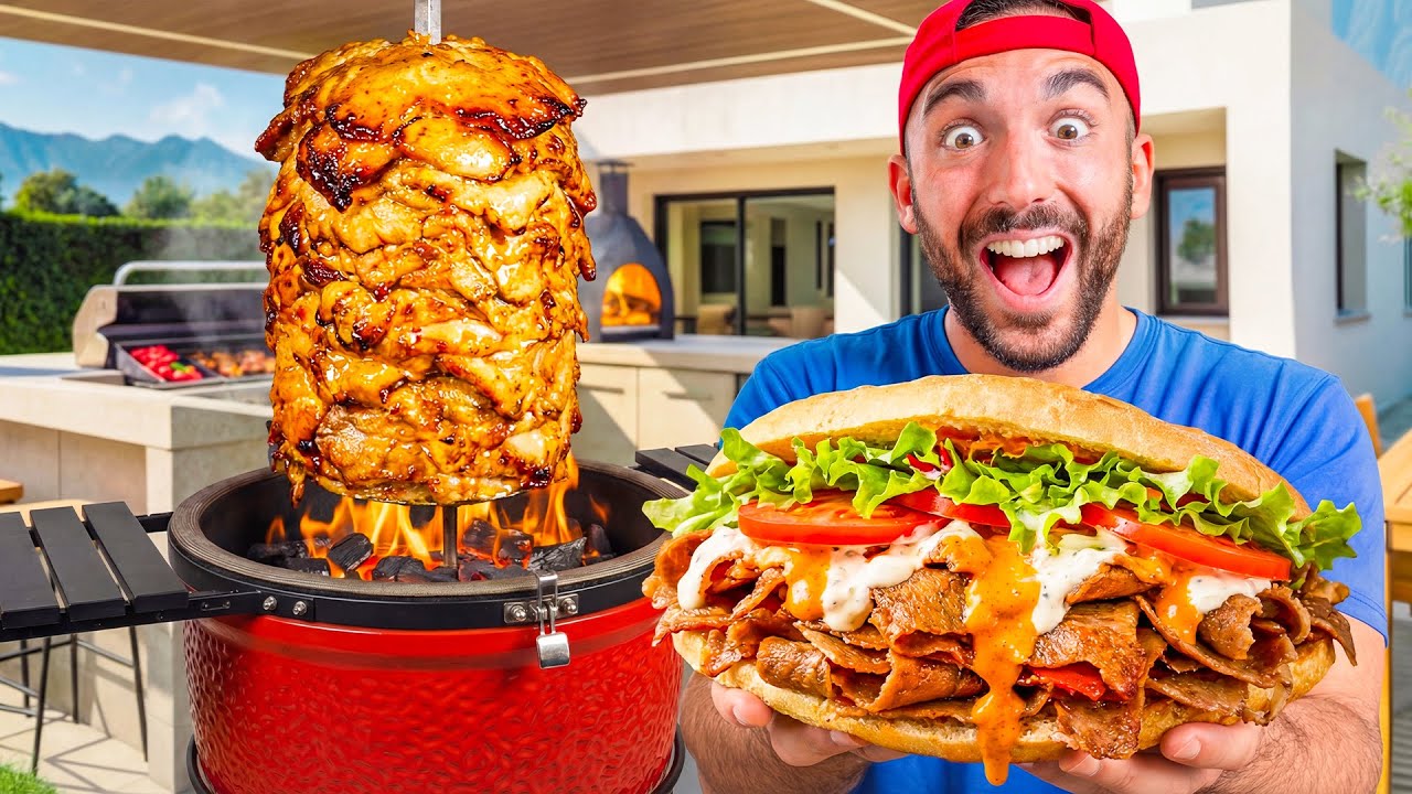 HO CUCINATO IL KEBAB FATTO IN CASA MIGLIORE DELLA MIA VITA!! - Cotto al BBQ!