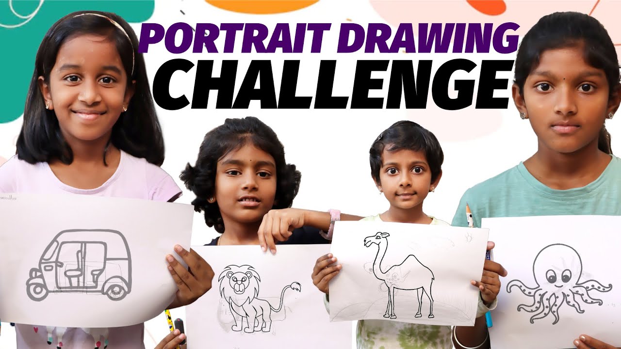 Portrait Drawing Challenge ✏️ | Funny Art Challenge 🤣 | Inis Galataas