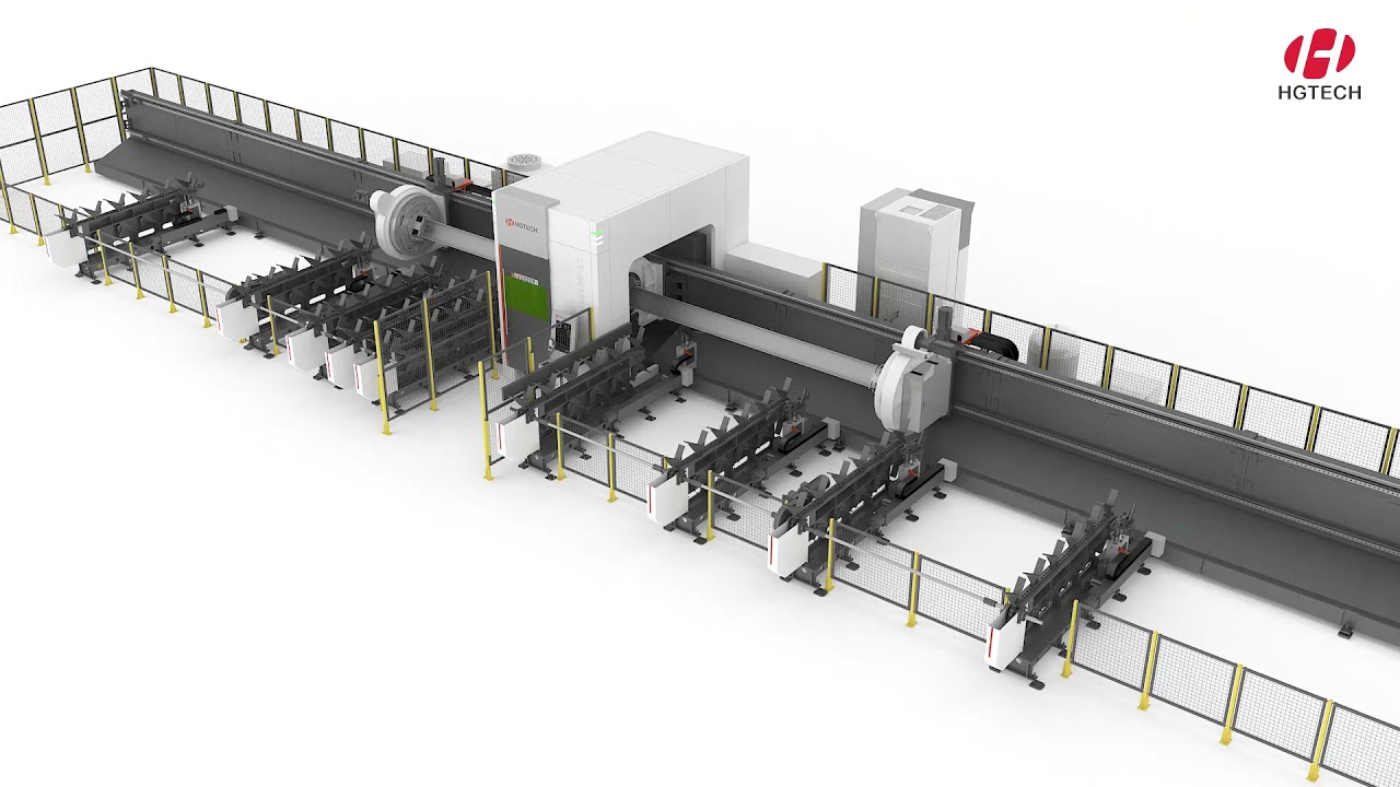 3D Profile Heavy Duty Tube Laser Cutting Machine from HGTECH