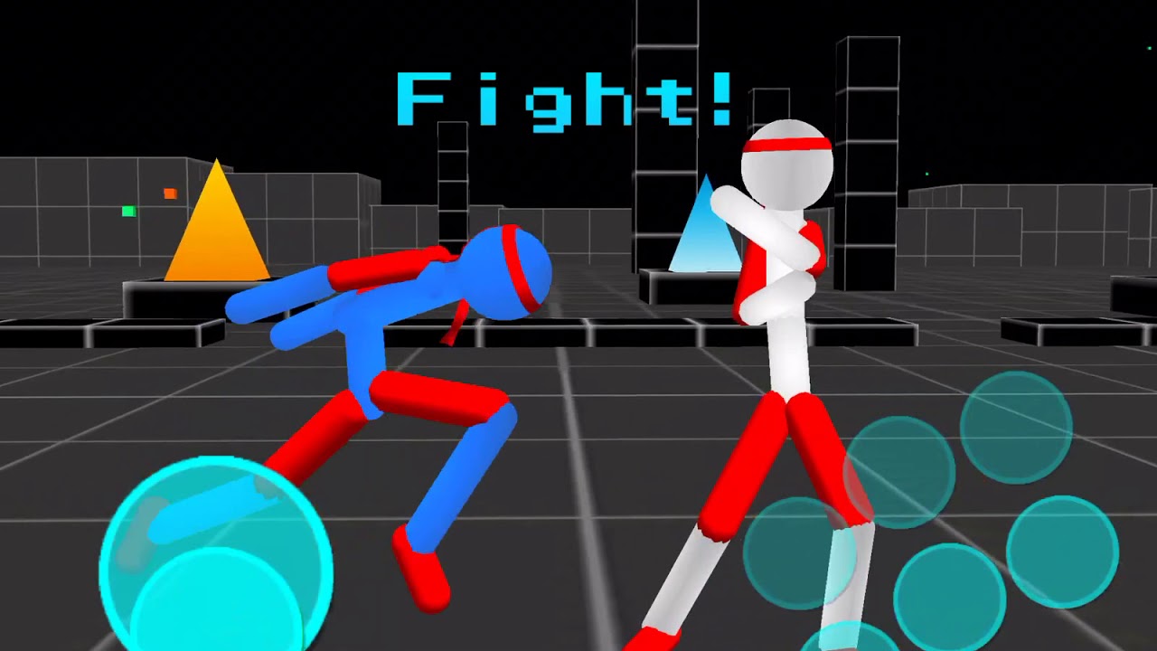 Ninja vs ninja stickman fight neon warriors