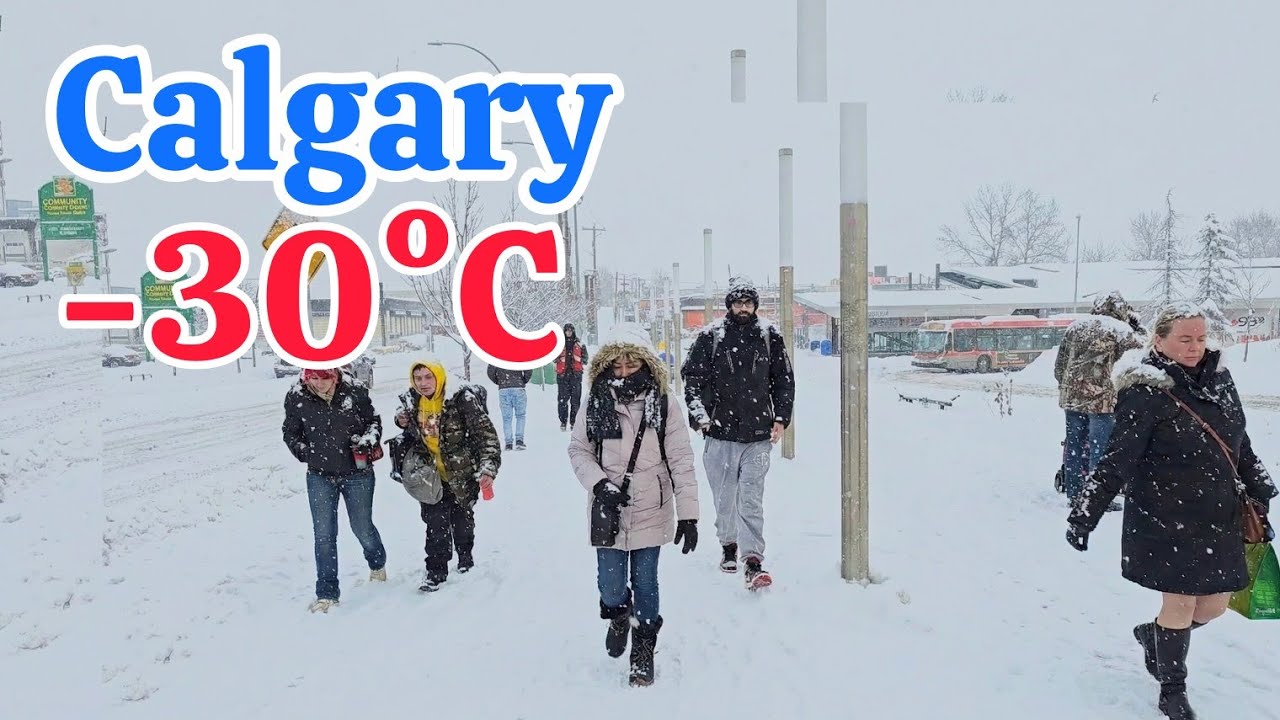 Freezing Calgary -30 °C on December 2025 