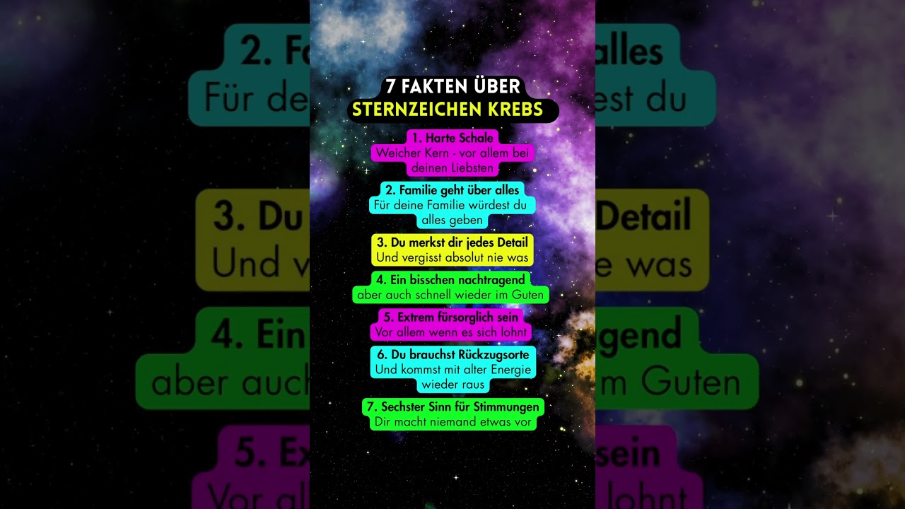 Fakten &uuml;ber das #sternzeichen #krebs #astrologie #horoskop #astrorebellen #orakel #f&uuml;rdich #fyp