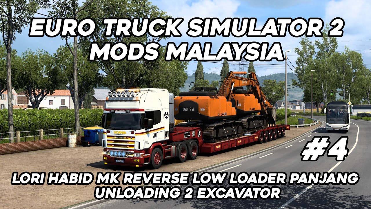 Habid Mk Reverse LowLoader Panjang Unloading 2 Excavator | ETS2 Mods Malaysia | Scania RJL #4