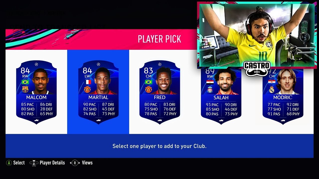 CHAMPIONS LEAGUE PLAYER PICK PACKS! FIFA 19