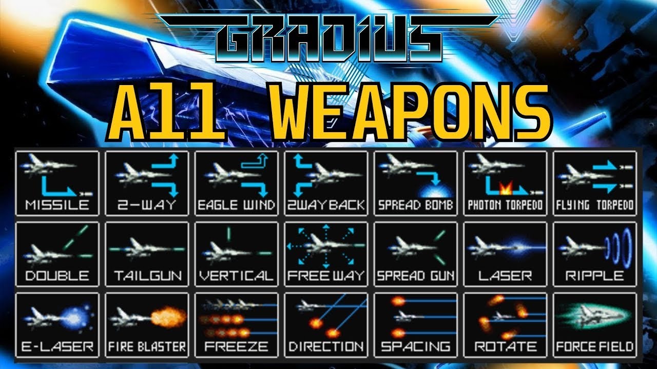 Gradius V All Weapons / グラディウスV すべての武器 [Weapon Edit]