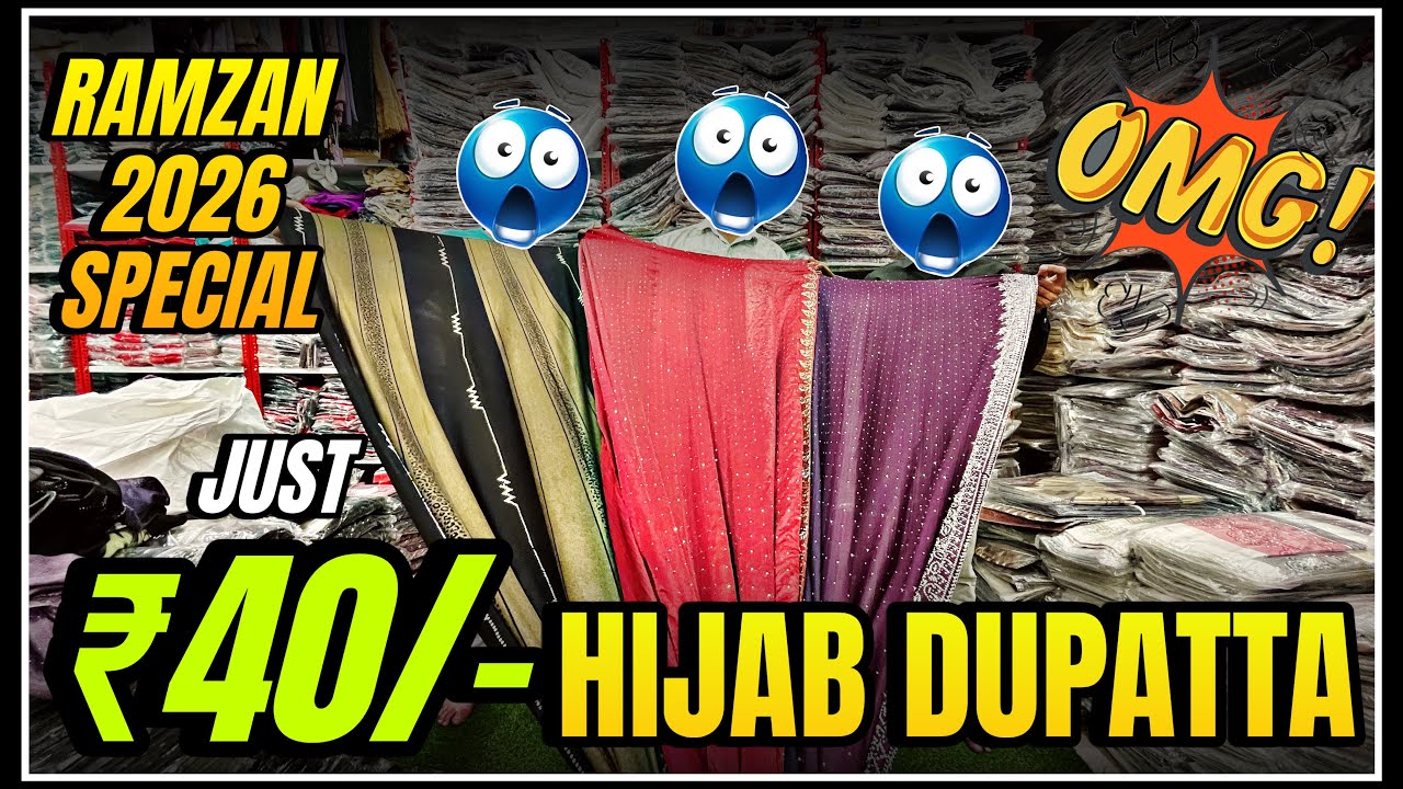 Ramzan 2026 Special 🔥Hijab Dupatta Wholesale In Madina Market Hyderabad #hijab #wholesale