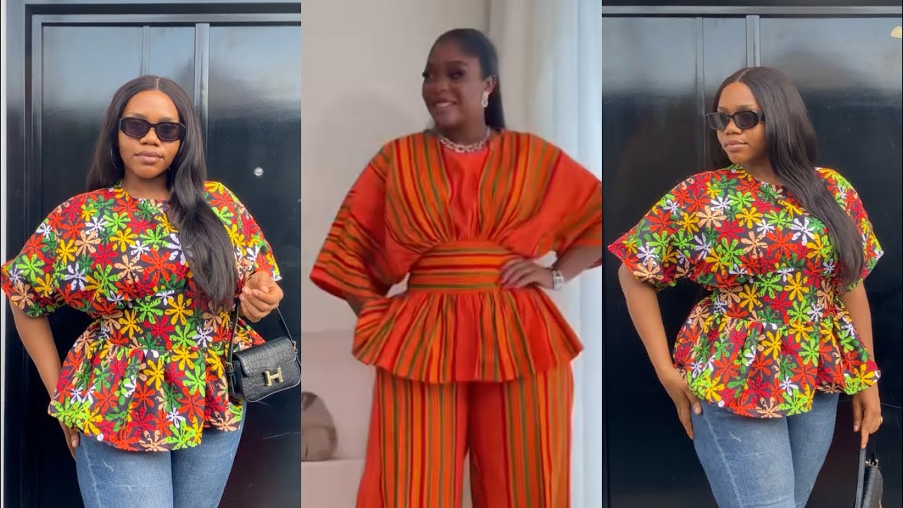 How to cut and sew a waist band Ankara top