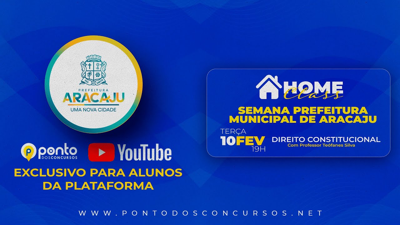 🚀📘 Semana Prefeitura de Aracaju: Direito Constitucional, Teófanes Silva