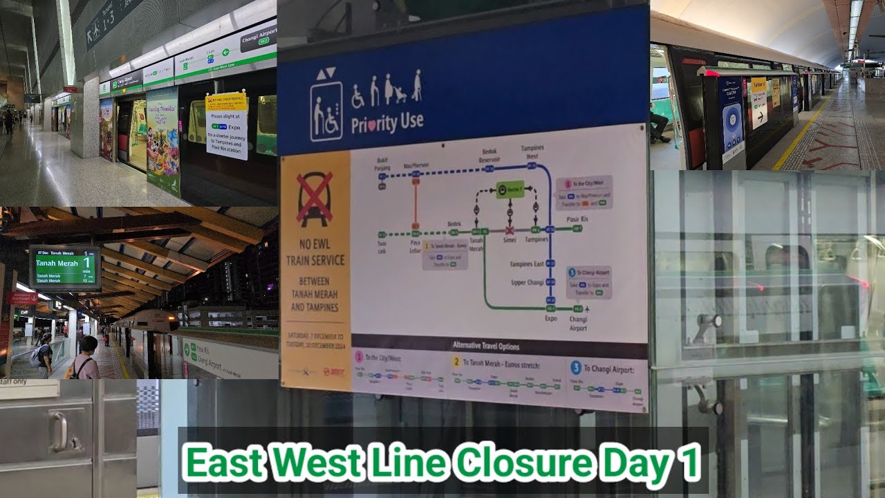 East West Line Closure Day 1 — Shuttle Trains and more!