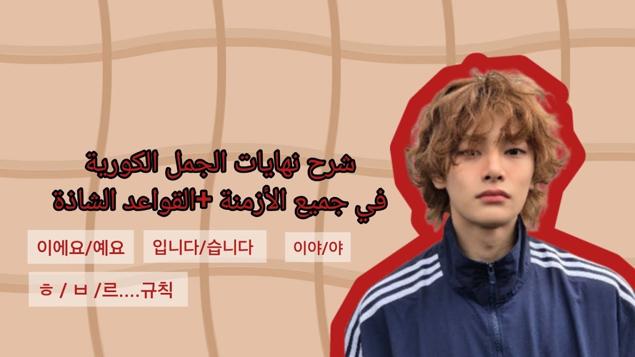 شرح نهاية الجمل الكورية للأسماء والأفعال وطرق الكلام والقواعد الشاذة كاملة ✨️#لغة_كورية 