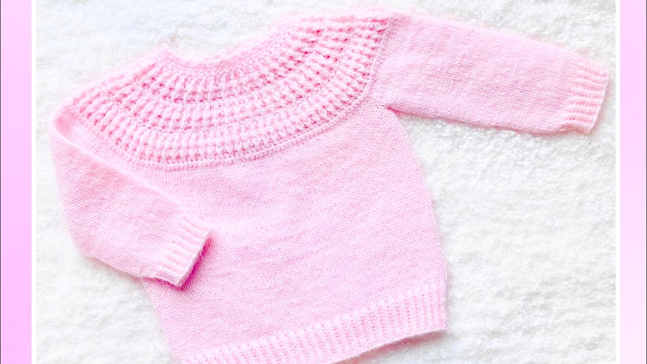WOW 🤩 easy knit baby sweater, jumper or jersey for girls and boys KNIT AND CROCHET PATTERN