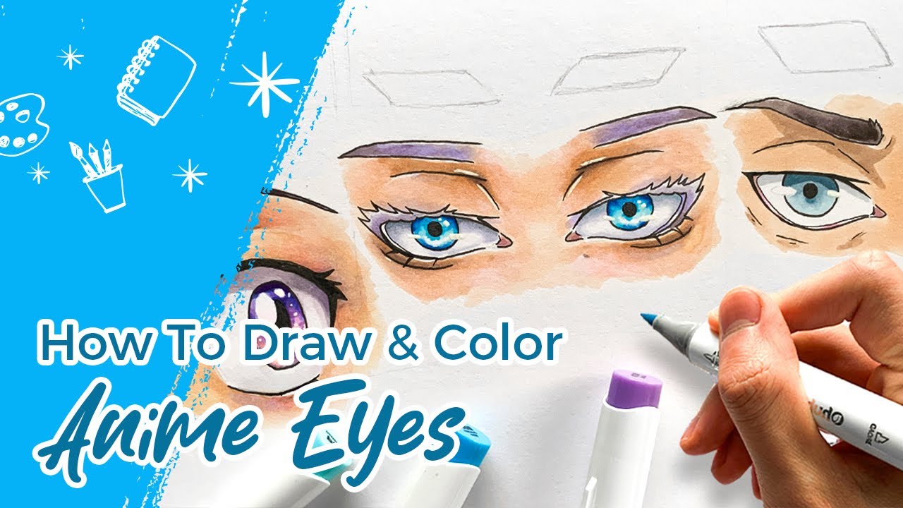 How To Draw & Color Anime Eyes 👁️ |  Ohuhu X  @Shrimpy