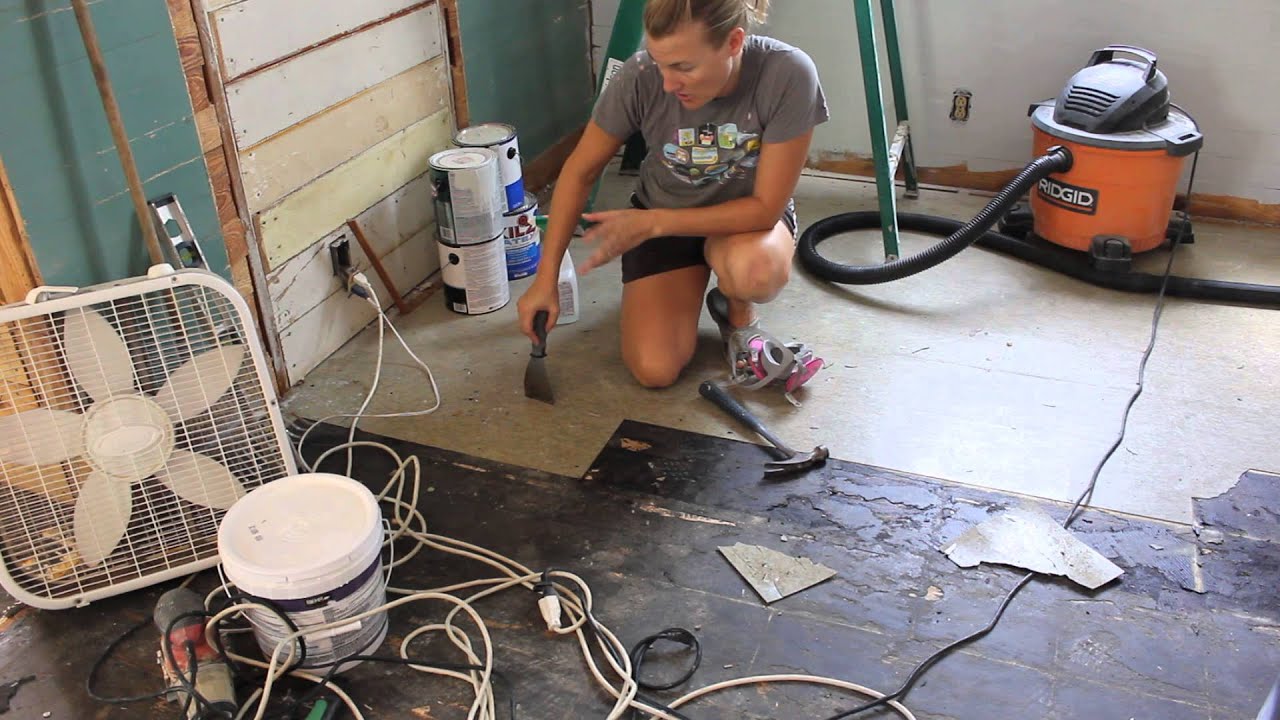 how we removed our asbestos floor tiles