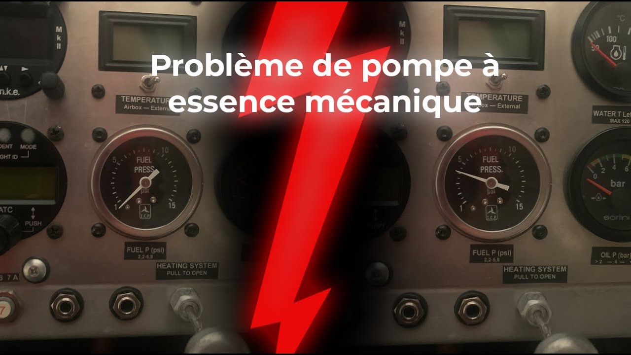 Pompe à essence mécanique Rotax, problème de pression