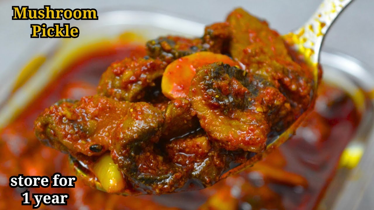 Mushroom Pickle Recipe | Spicy & Tangy Homemade Mushroom Achar