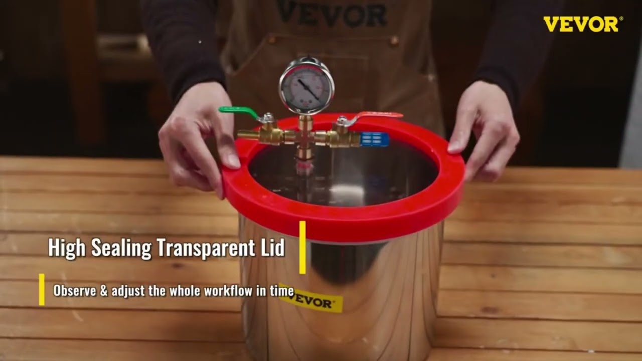 🔬 VEVOR Stainless Steel Vacuum Chamber | Perfect for Gas Extraction & Project Protection! 🛠️✨