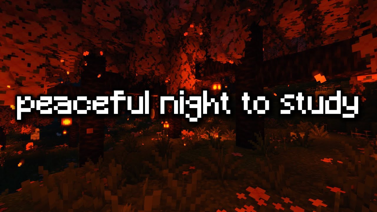 a peaceful night to study... (minecraft ambience & music)