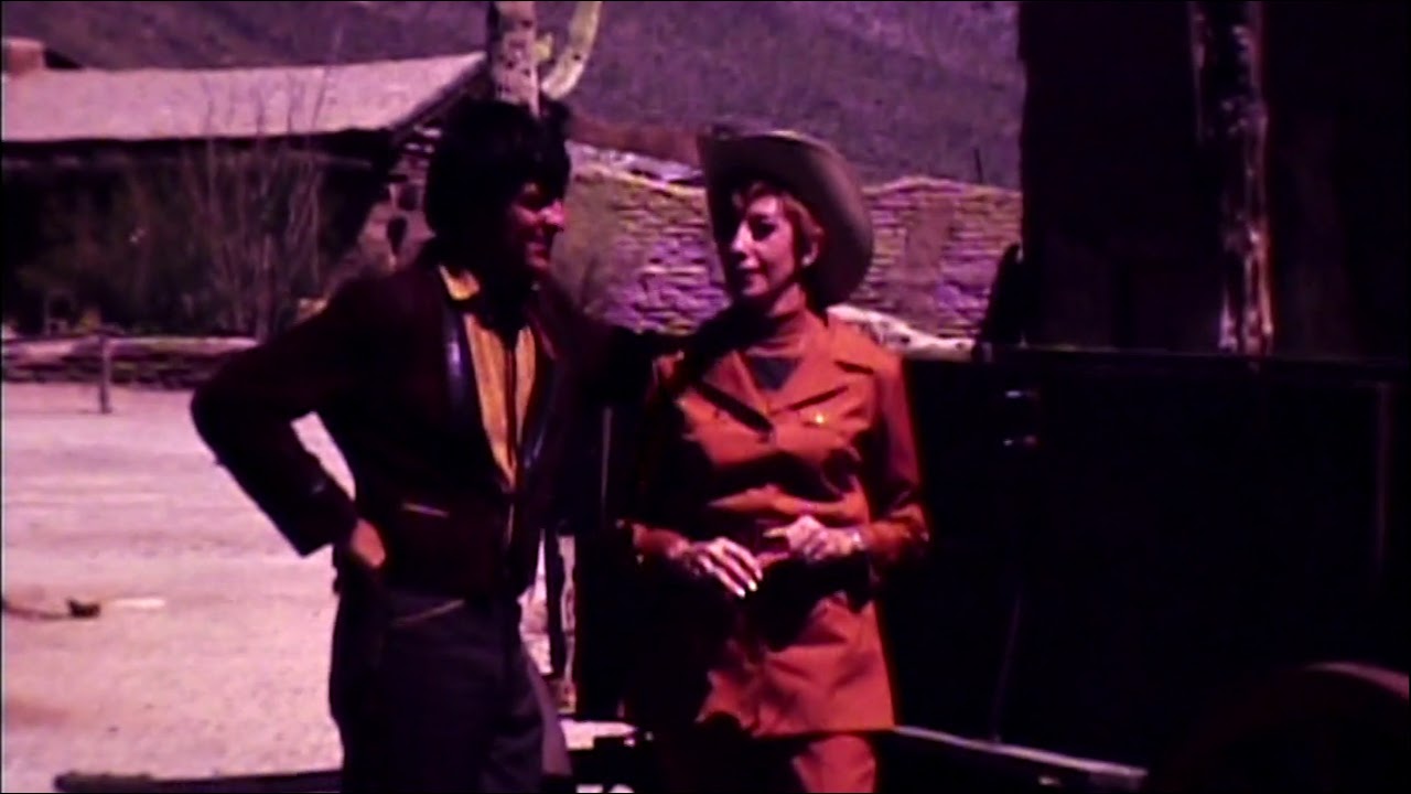 Dot Moore on the set of The High Chaparral in Tucson, Arizona.