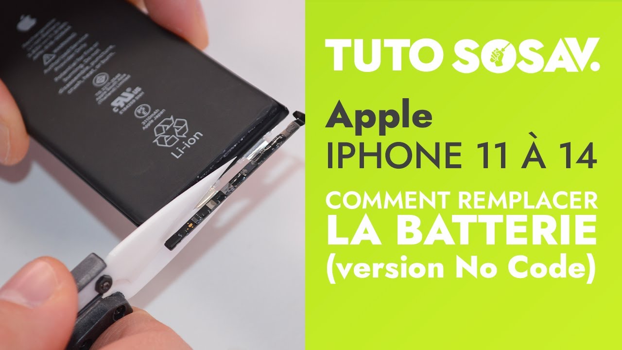 Tutoriel SOSav : Remplacement de la batterie No Code pour iPhone 11-14