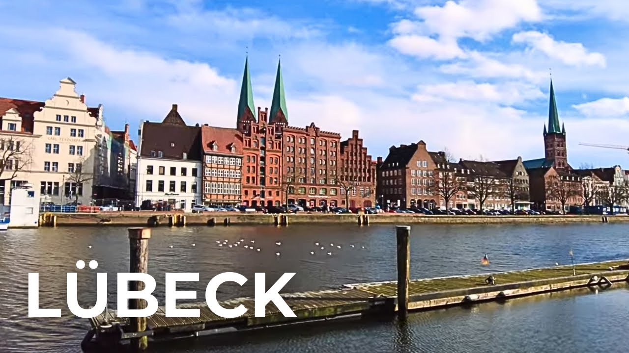 Spaziergang Walking Tour Hansestadt Lübeck 4K Obertrave Holstentor Rathaus