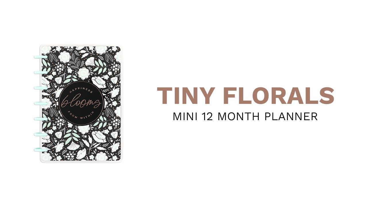 2024 Tiny Florals Happy Planner - Mini Dashboard Layout - 12 Months | PPMD12-144